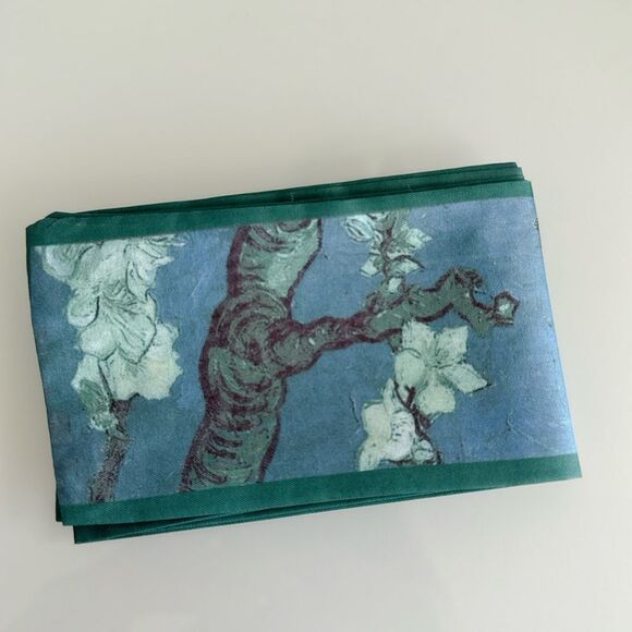 Floral Blue and Green Scarf A1195 - Picture 2 of 3